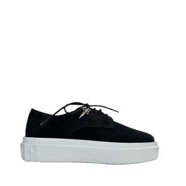 CESARE PACIOTTI men's sneakers VENUS DERBY in blu suede