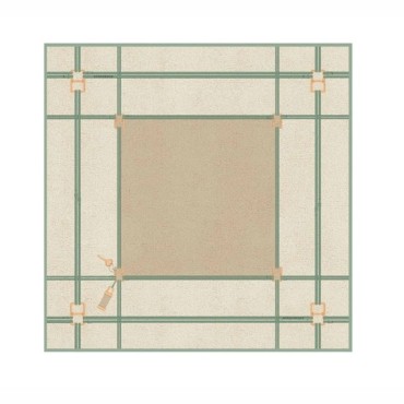 Borbonese Foulard Lucchetto twill seta sabbia beige