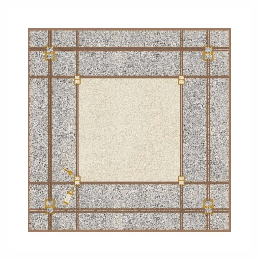 Borbonese Foulard Lucchetto twill seta Opnaturale sabbia