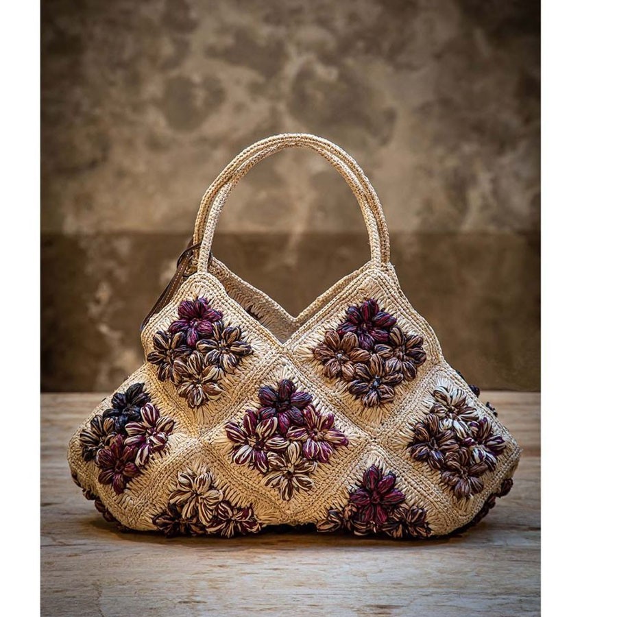 AFAR shopper DESIRE' flowers in fabric Shopper