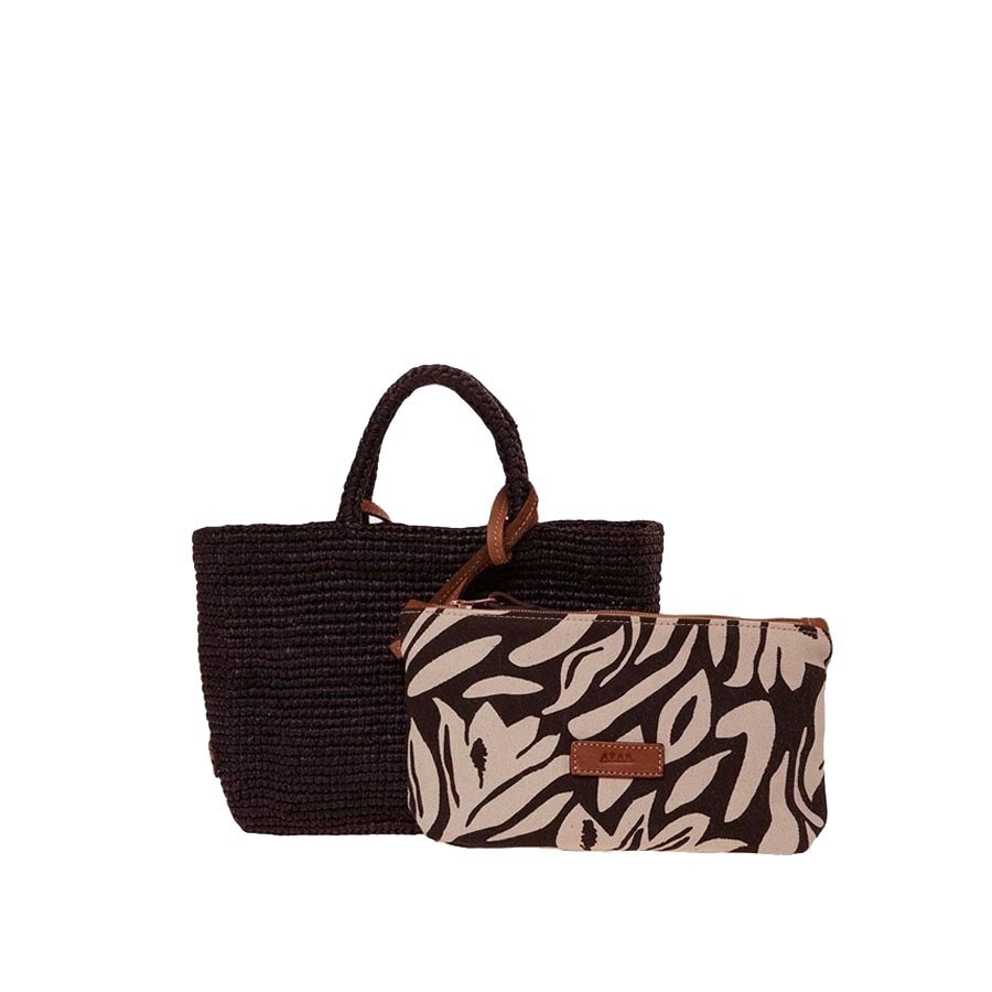 Afar shopping in raffia ALMA small