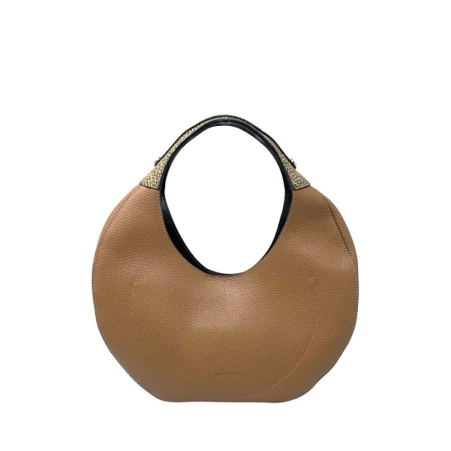 Borbonese borsa hobo medium Full Moon pelle Radica