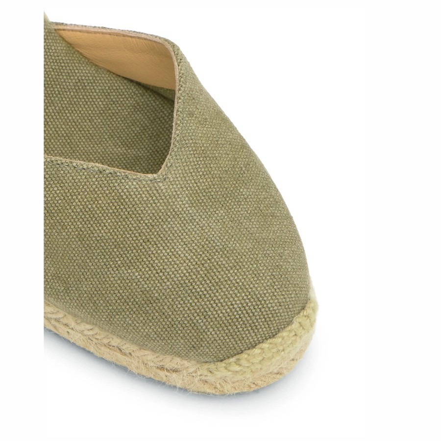 Castañer Carina espadrilles wedge sandal olive