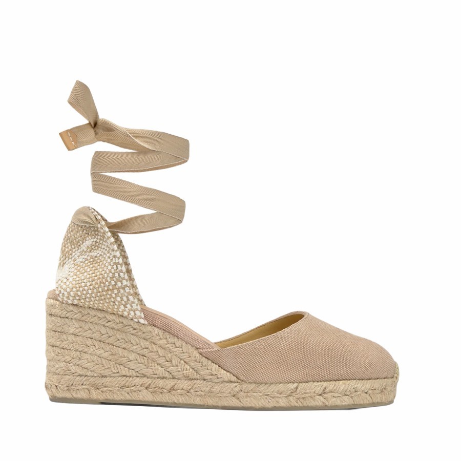 Castañer Carina espadrilles wedge sand sand