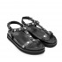 Ash Black UGO sandal with silver studs