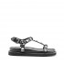 Ash Sandalo  UGO nero con borchie silver