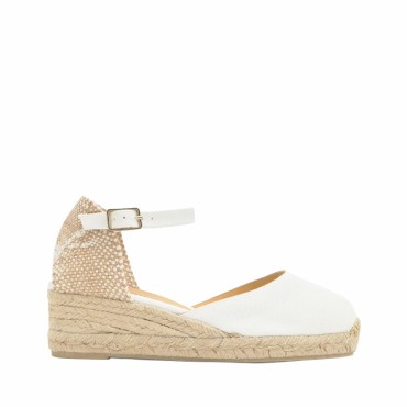 Castañer Carol white espadrilles wedge sandal
