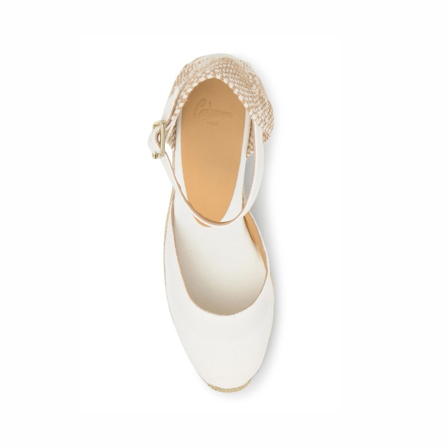Castañer Carol white espadrilles wedge sandal