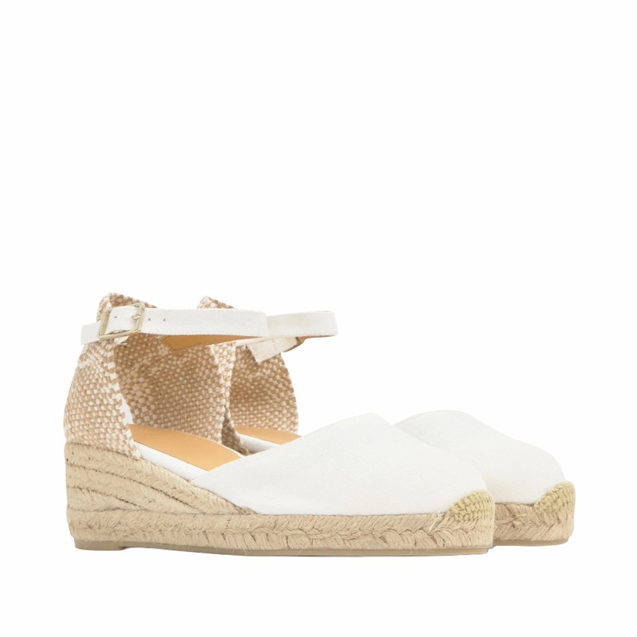 Castañer Carol white espadrilles wedge sandal