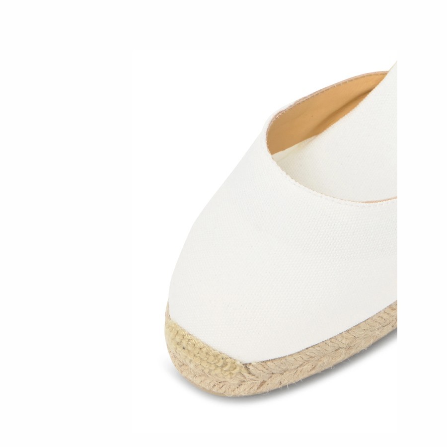 Castañer sandalo zeppa espadrillas Carol blanco