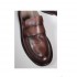 PANTANETTI uomo moccassino in pelle delavè marrone