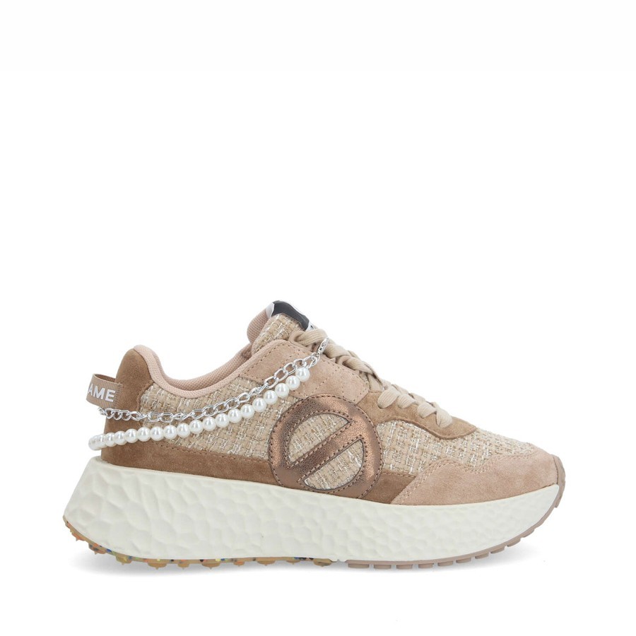 No Name women's sneakers Carter jogger suede lizo nude bk