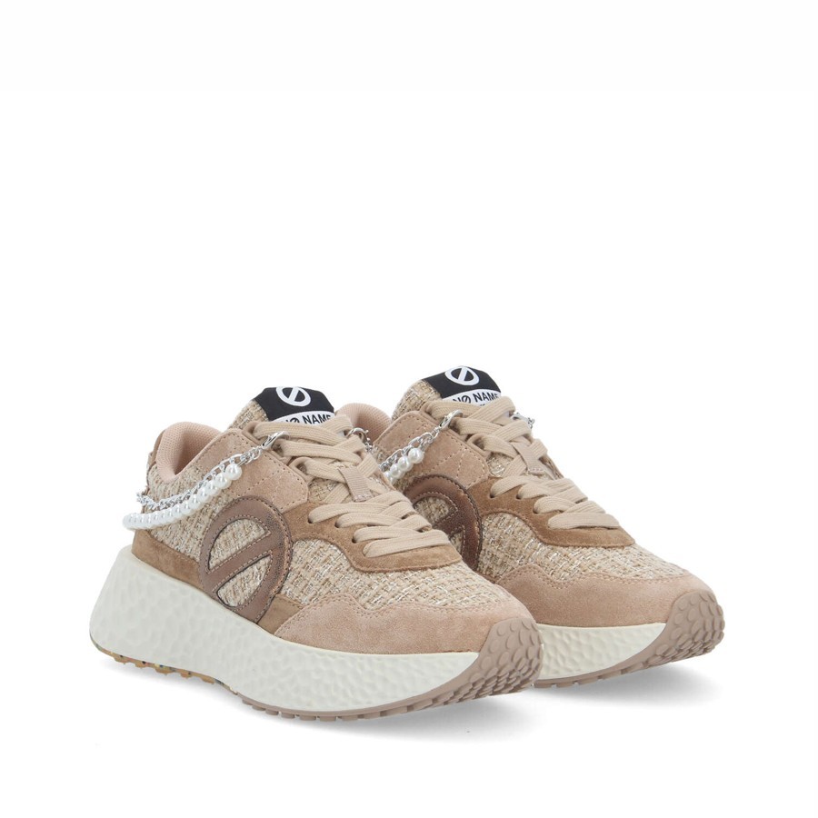 No Name women's sneakers Carter jogger suede lizo nude bk