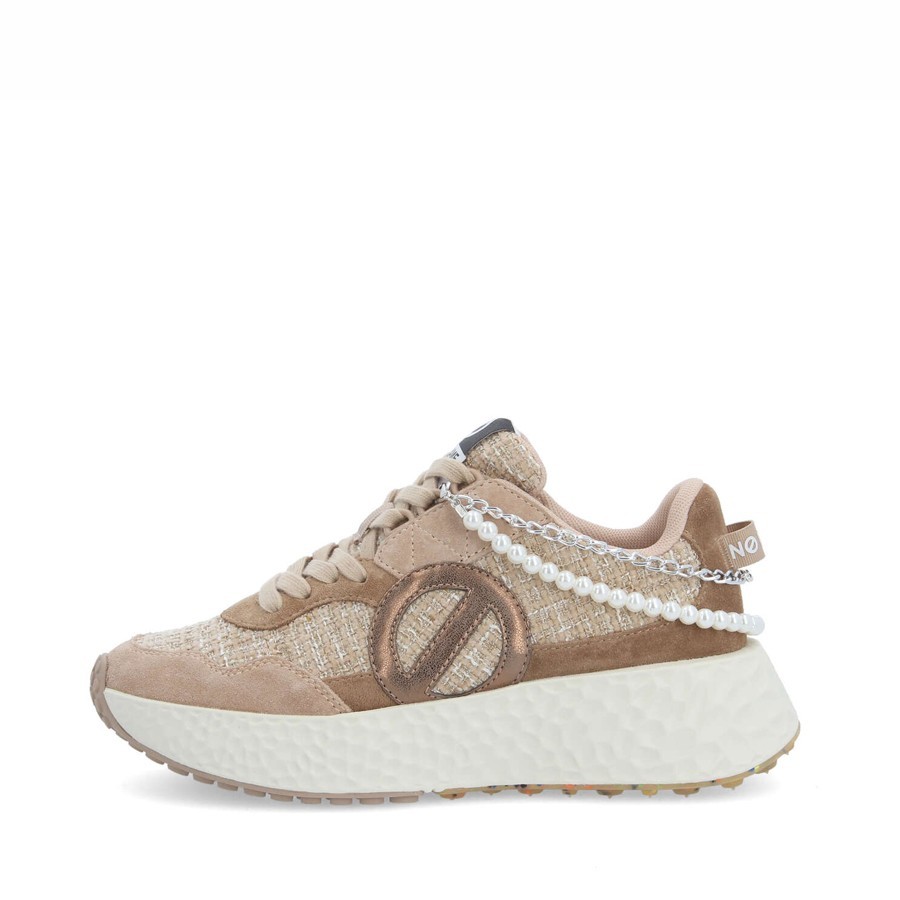 No Name sneakers donna Carter jogger suede lizo black