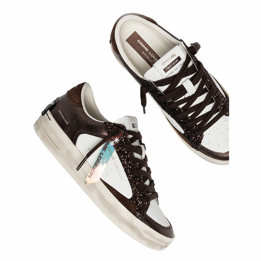 Crime London SK8 Deluxe Cocoa Mist sneakers