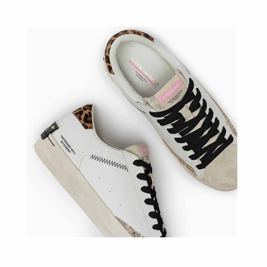 Crime London sneakers Distressed savage white