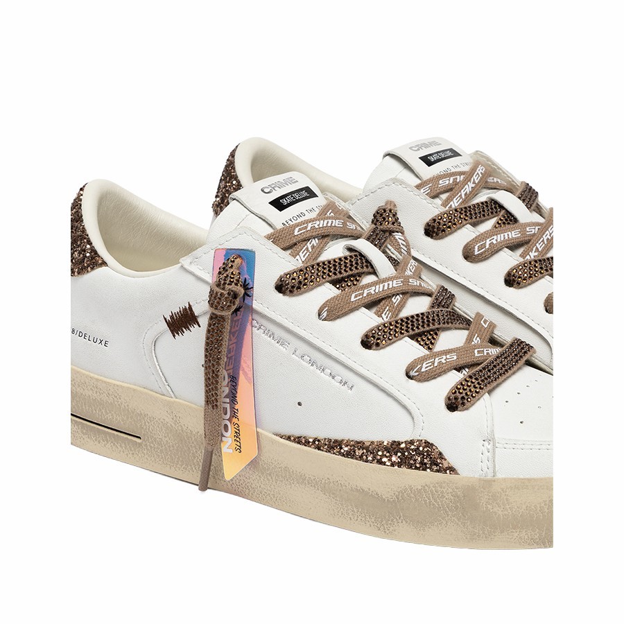Crime London SK8 Deluxe Almond Drizzle women's sneakers
