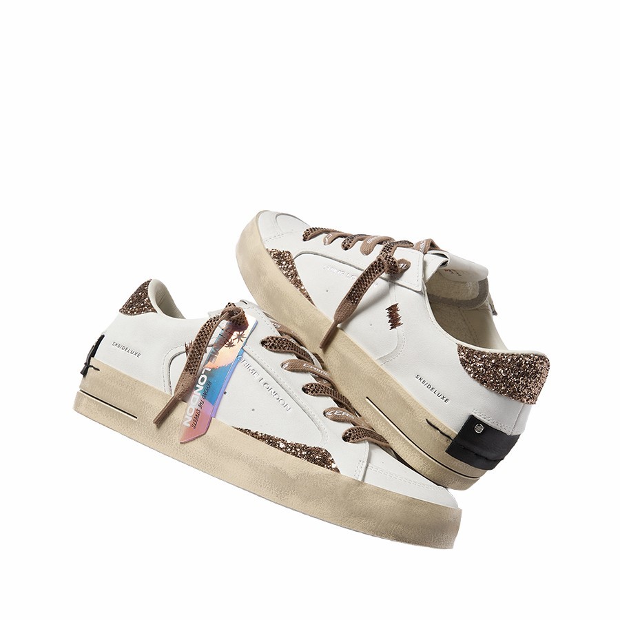 Crime London SK8 Deluxe Almond Drizzle women's sneakers