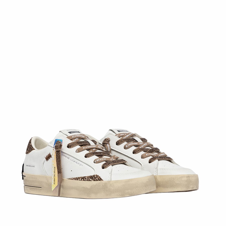 Crime London SK8 Deluxe Almond Drizzle women's sneakers