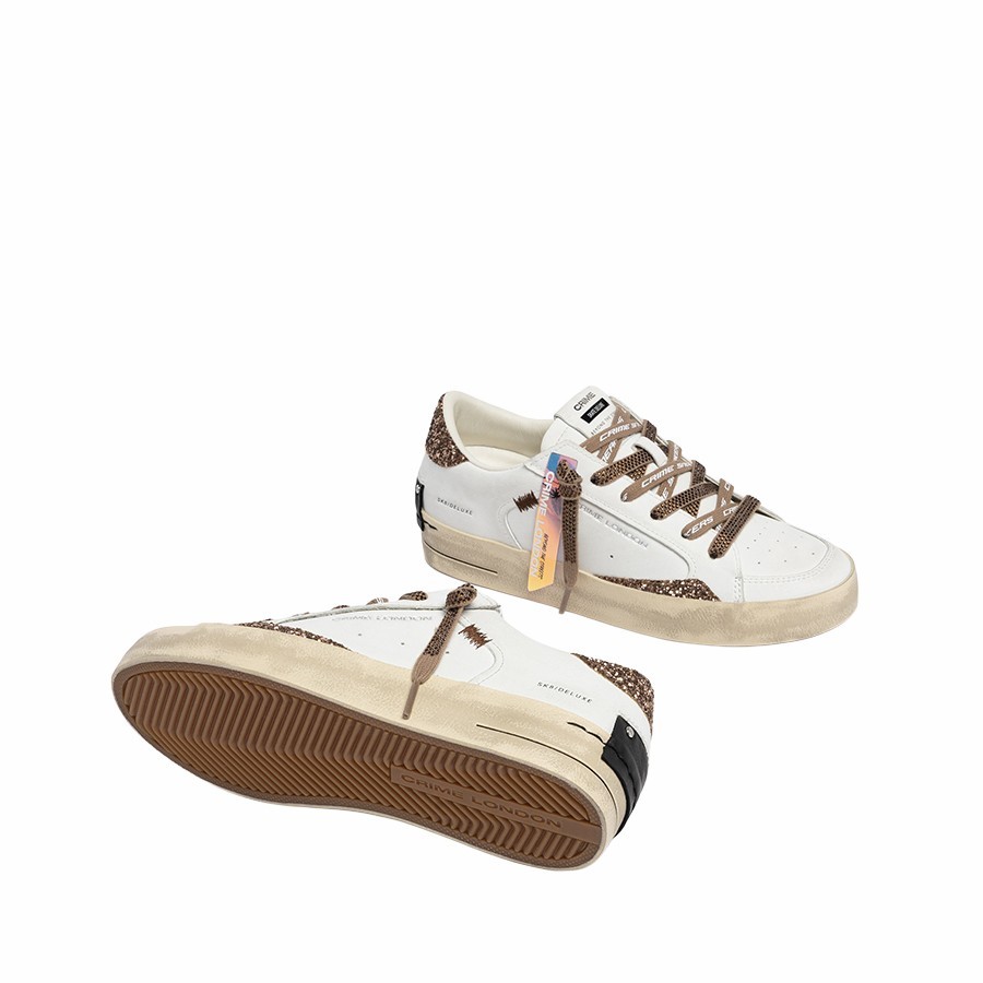 Crime London SK8 Deluxe Almond Drizzle women's sneakers