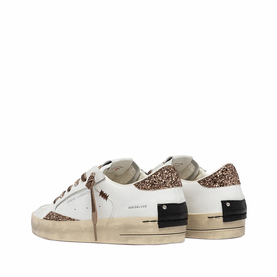 Crime London SK8 Deluxe Almond Drizzle women's sneakers