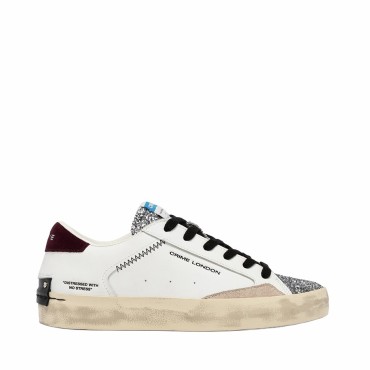 Crime London women's sneakers Distressed Burgundy Ice
