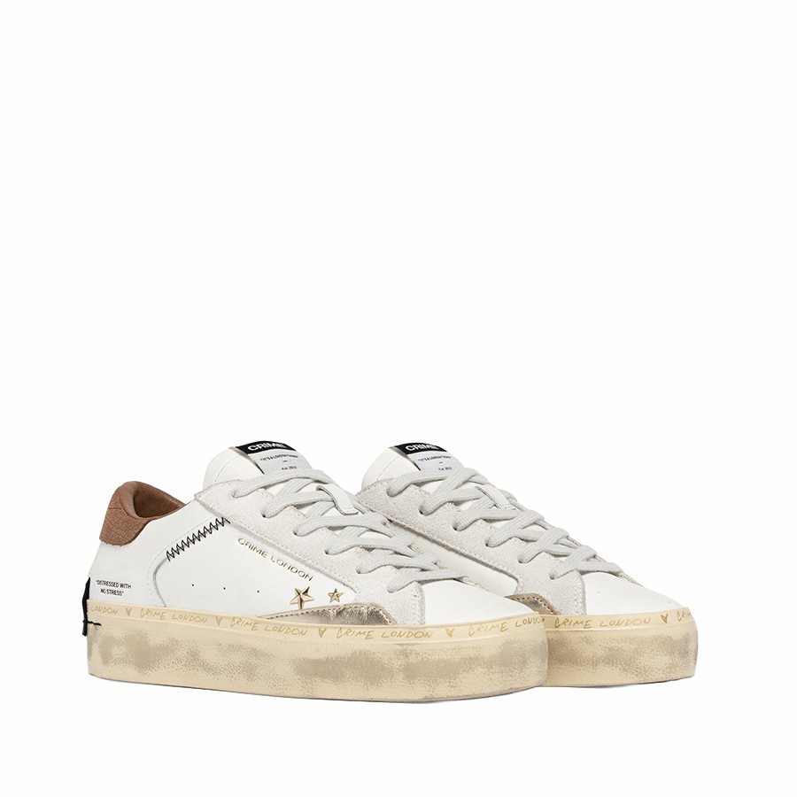 Crime London sneakers donna Distressed Platform Golden star