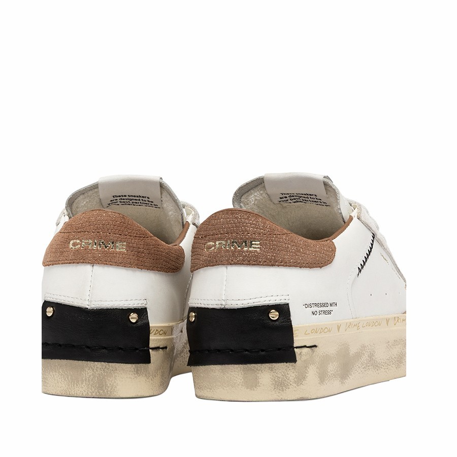 Crime London women's sneakers Distressed Platform Golden star