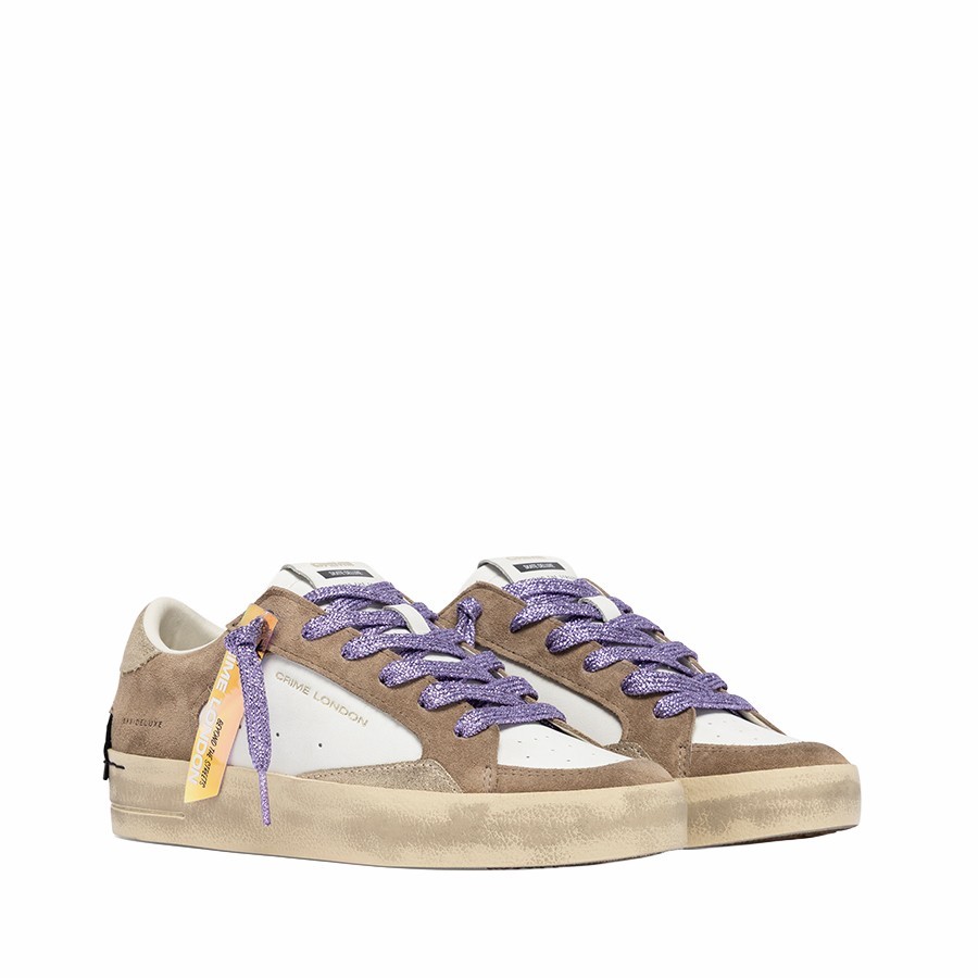 Crime London sneakers donna SK8 Deluxe Toffee Liliac