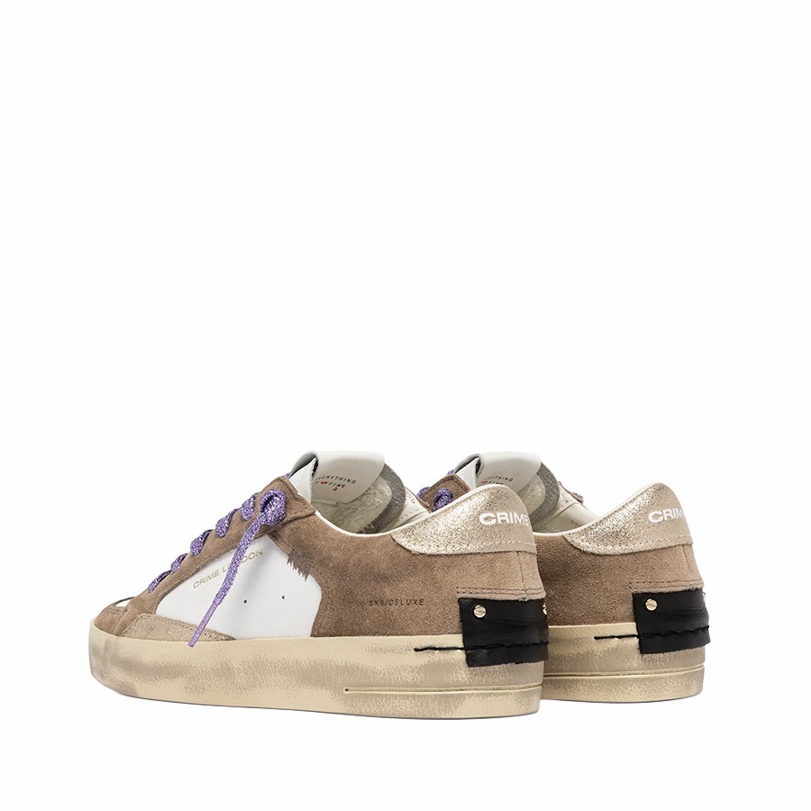 Crime London sneakers donna SK8 Deluxe Toffee Liliac