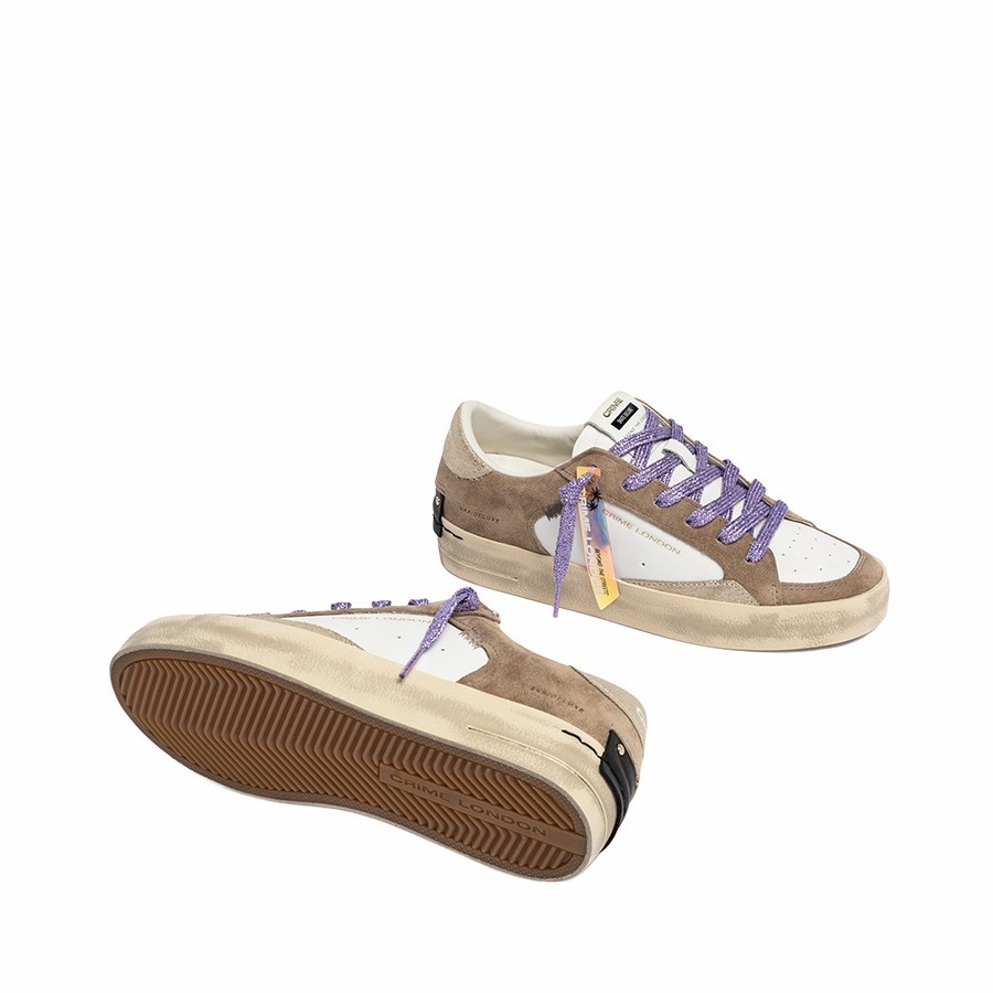 Crime London sneakers donna SK8 Deluxe Toffee Liliac
