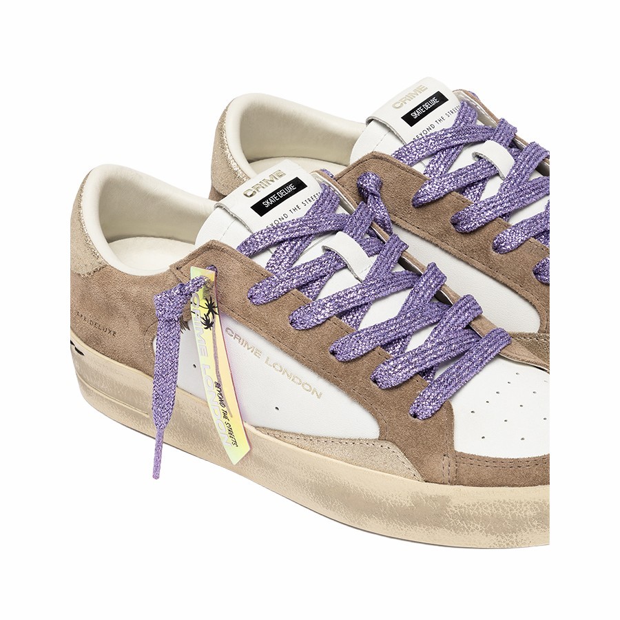 Crime London sneakers donna SK8 Deluxe Toffee Liliac