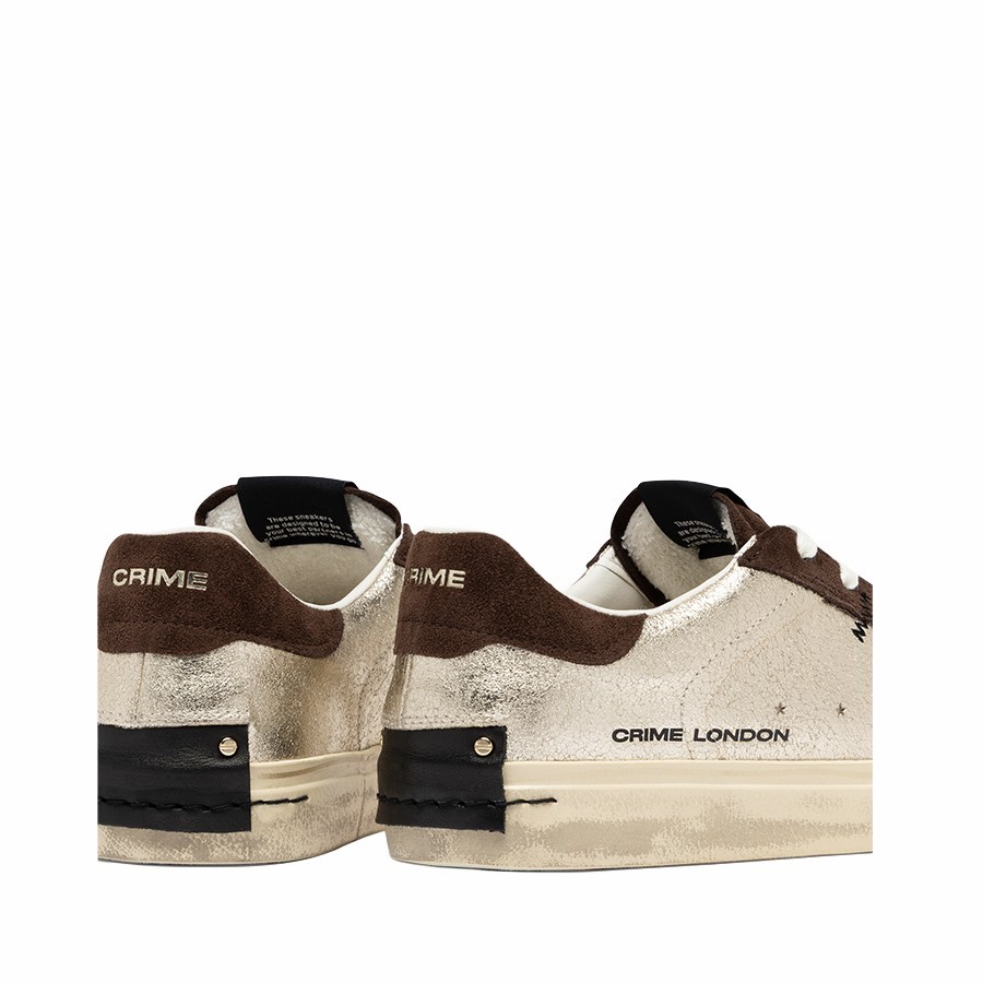 Crime London Deconstructed Amber Gold women's sneakers