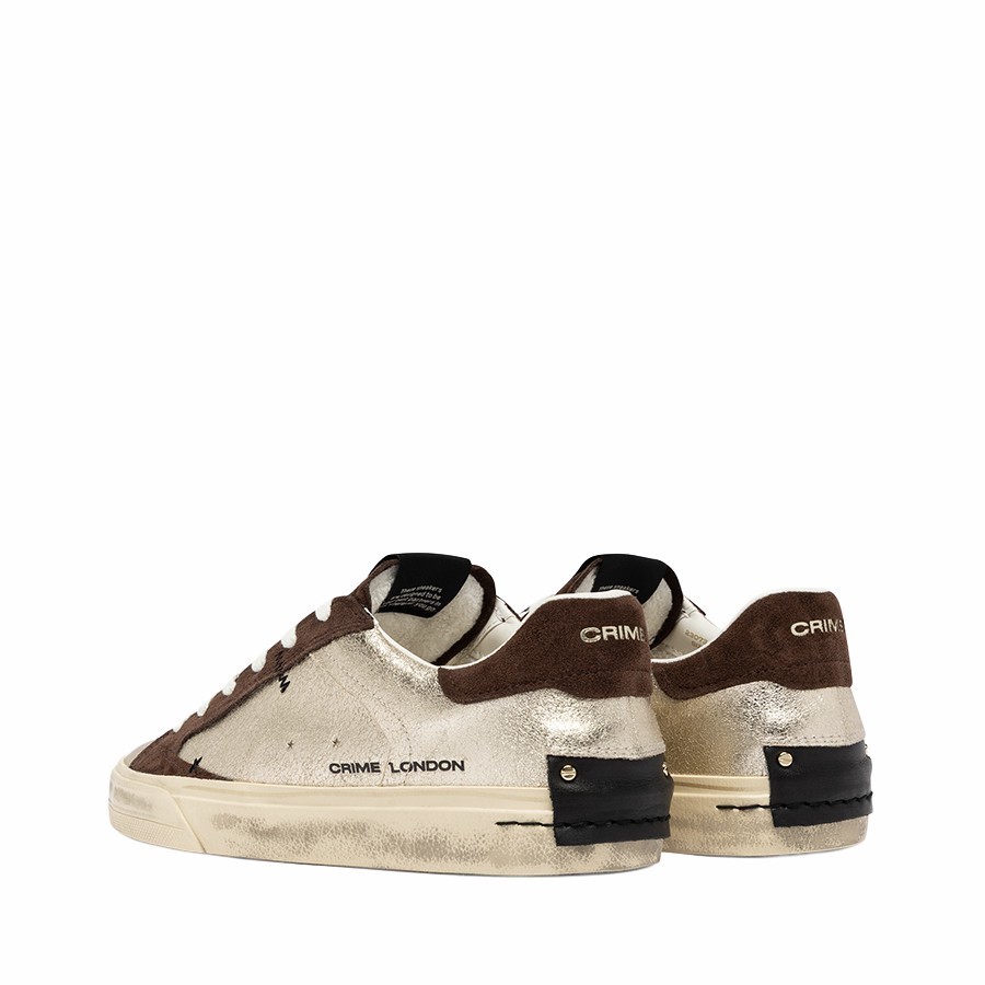 Crime London Deconstructed Amber Gold women's sneakers