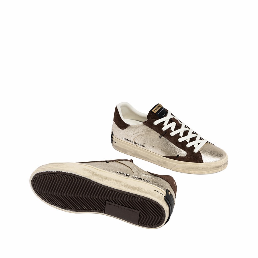 Crime London Deconstructed Amber Gold women's sneakers
