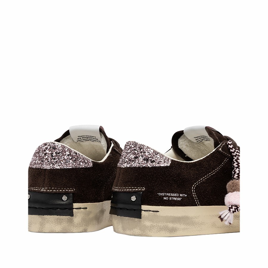 Crime London Distressed Teddy Brownie women's sneakers