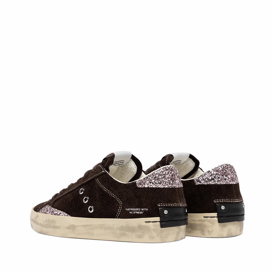 Crime London Distressed Teddy Brownie women's sneakers