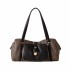 Borbonese bauletto medium a spalla Poche tessuto Opnaturale e Pelle nero
