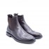 PANTANETTI Men's ankle boot with dark moka leather side elastics