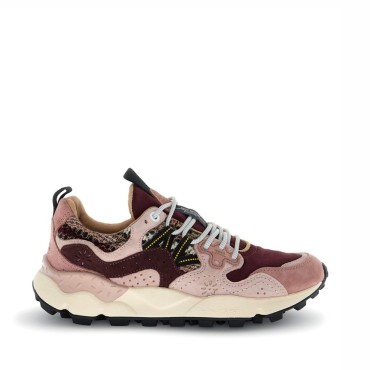 Flower mountain Yamano 3 woman suede woolen Kinitting Purple Pink Brown