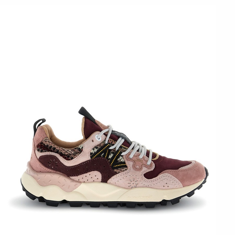 Flower mountain Yamano 3 woman suede woolen Kinitting Purple Pink Brown