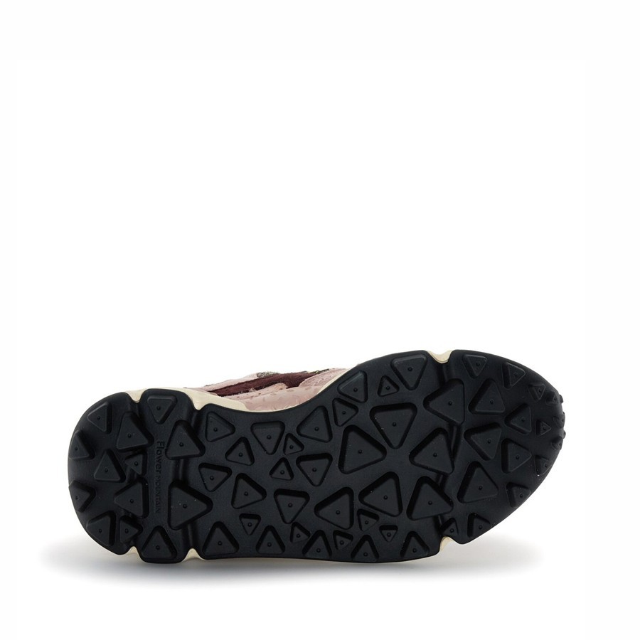 Flower mountain Yamano 3 woman suede woolen Kinitting Purple Pink Brown
