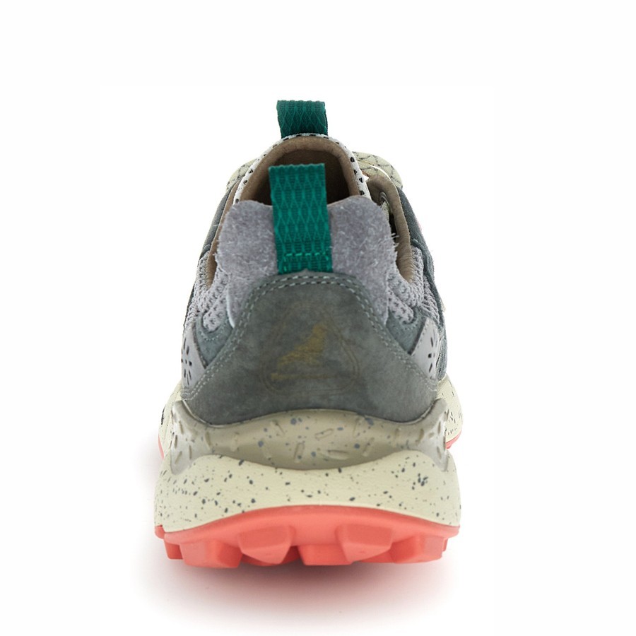 Flower mountain Yamano 3 woman suede mesh J Starple Grey Anthracite Rose