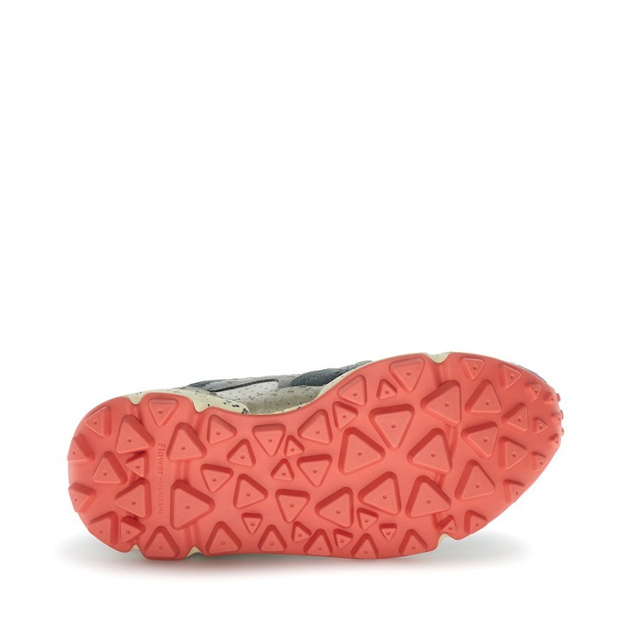 Flower mountain Yamano 3 woman suede mesh J Starple Grey Anthracite Rose