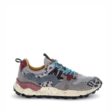 Flower mountain Yamano 3 woman suede Cow velour grey black dark greY