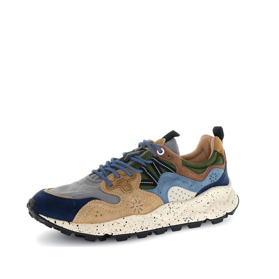 Flower mountain Yamano3 SUEDE/NYLON blue-grey-brown