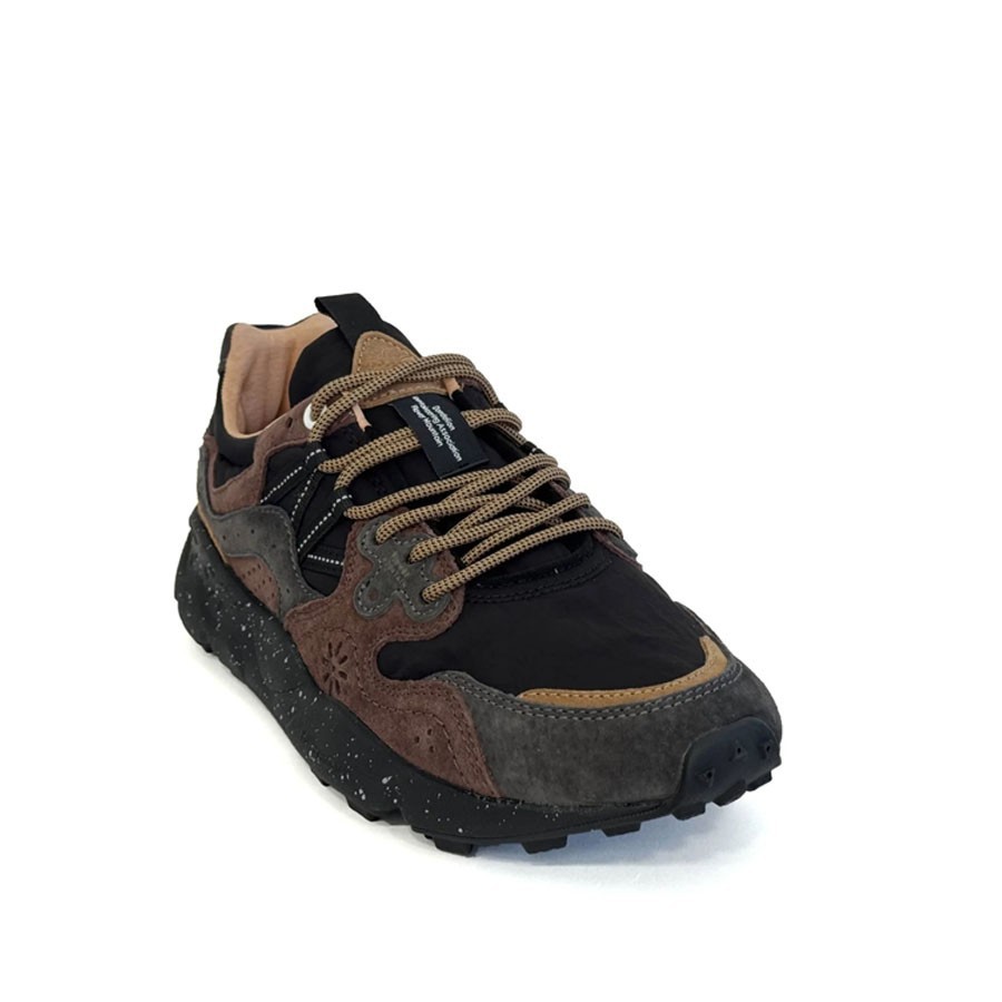 Flower mountain Yamano3 SUEDE/NYLON grey-black-brown