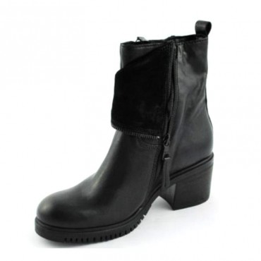 Mjus polacchino 2 zip pelle camoscio fondo gomma 248205