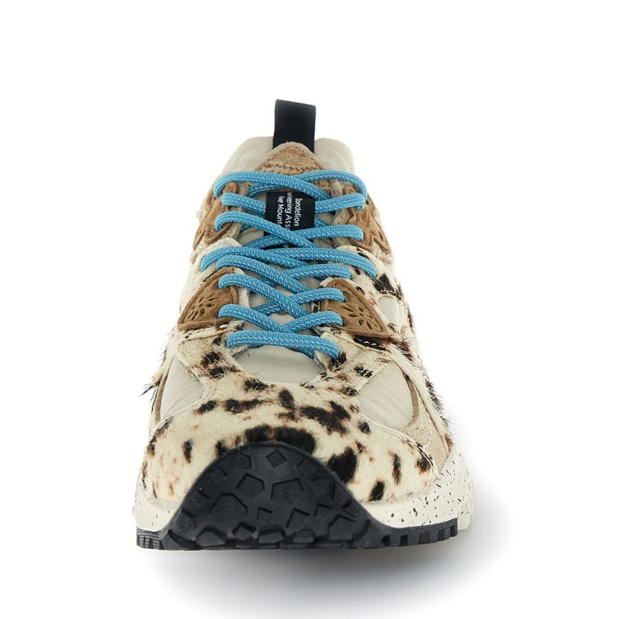 Flower mountain Wave woman suede nylon pony hair milk black brown