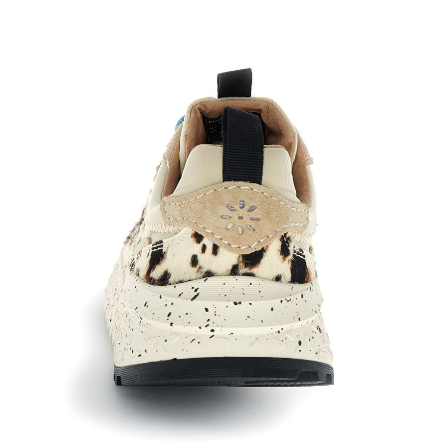 Flower mountain Wave woman suede nylon pony hair milk black brown
